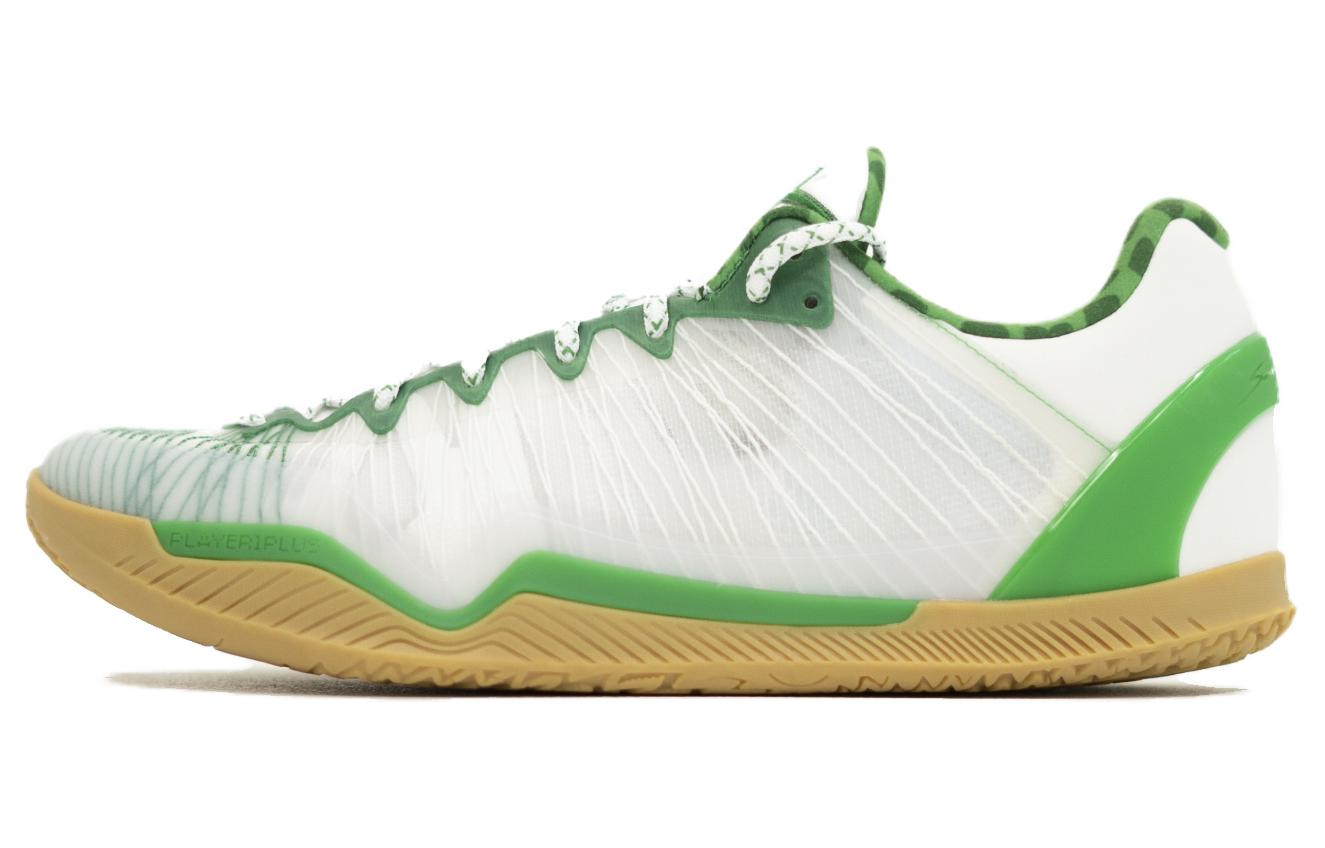 Serious Player Only Player 1 Plus LUCKY round toe lace-up, shock-absorbing, non-slip, wear-resistant, waterproof, breathable and sweat-absorbent, low-top basketball shoes, men's white and green