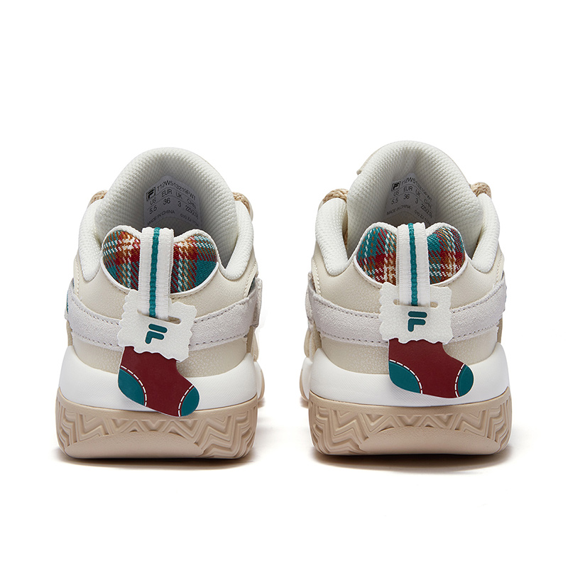 FILA FUSION BUSTER Puffy Shoes Abrasion Resistant Low top Vintage Basketball Shoes Women’s White Green