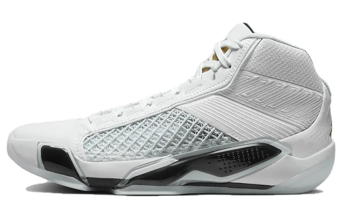 Jordan Air Jordan 38 'FIBA' Cushioning Mid top Basketball Shoes Men's Gray International Version