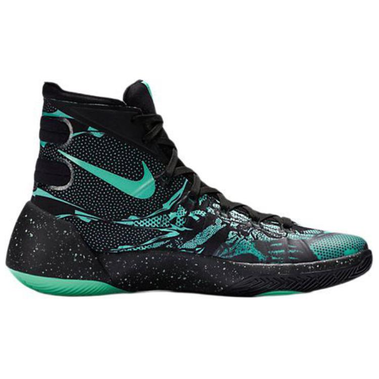 Мужские кроссовки Nike Hyperdunk 2015 PRM EP (черно-зеленые) — Чёрныйзелёный — фото 3