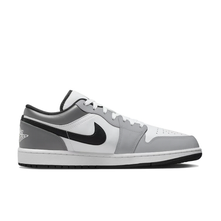 Jordan Air Jordan 1 Cushioning Slip Resistant Low top Vintage Basketball Shoes Men’s Gray White