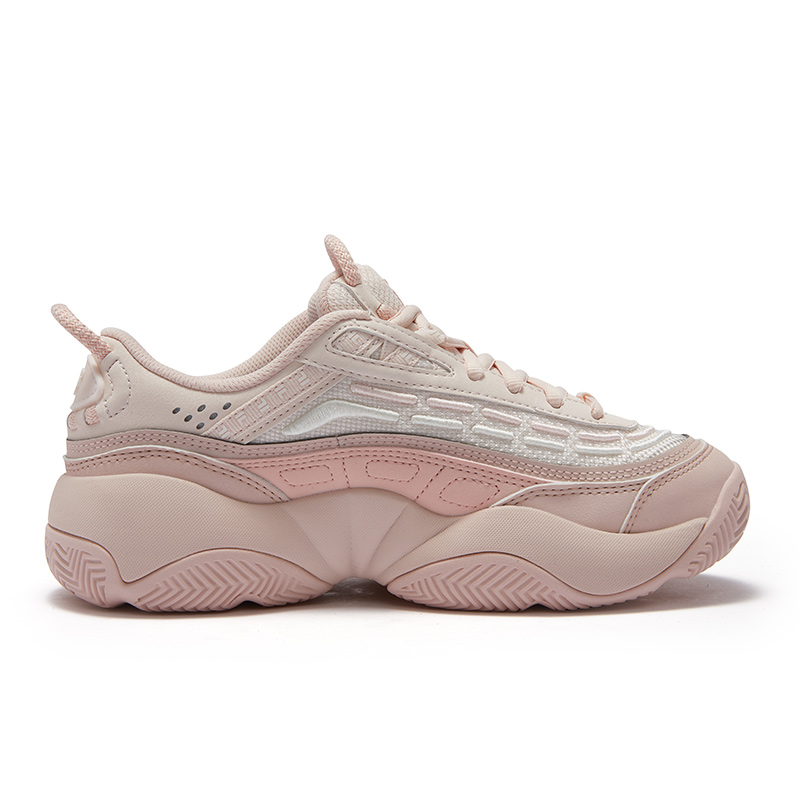 FILA FUSION FIRE Flame Shoes Versatile Support Rebound Low top Vintage Basketball Shoes Women’s Angel Wing Powder