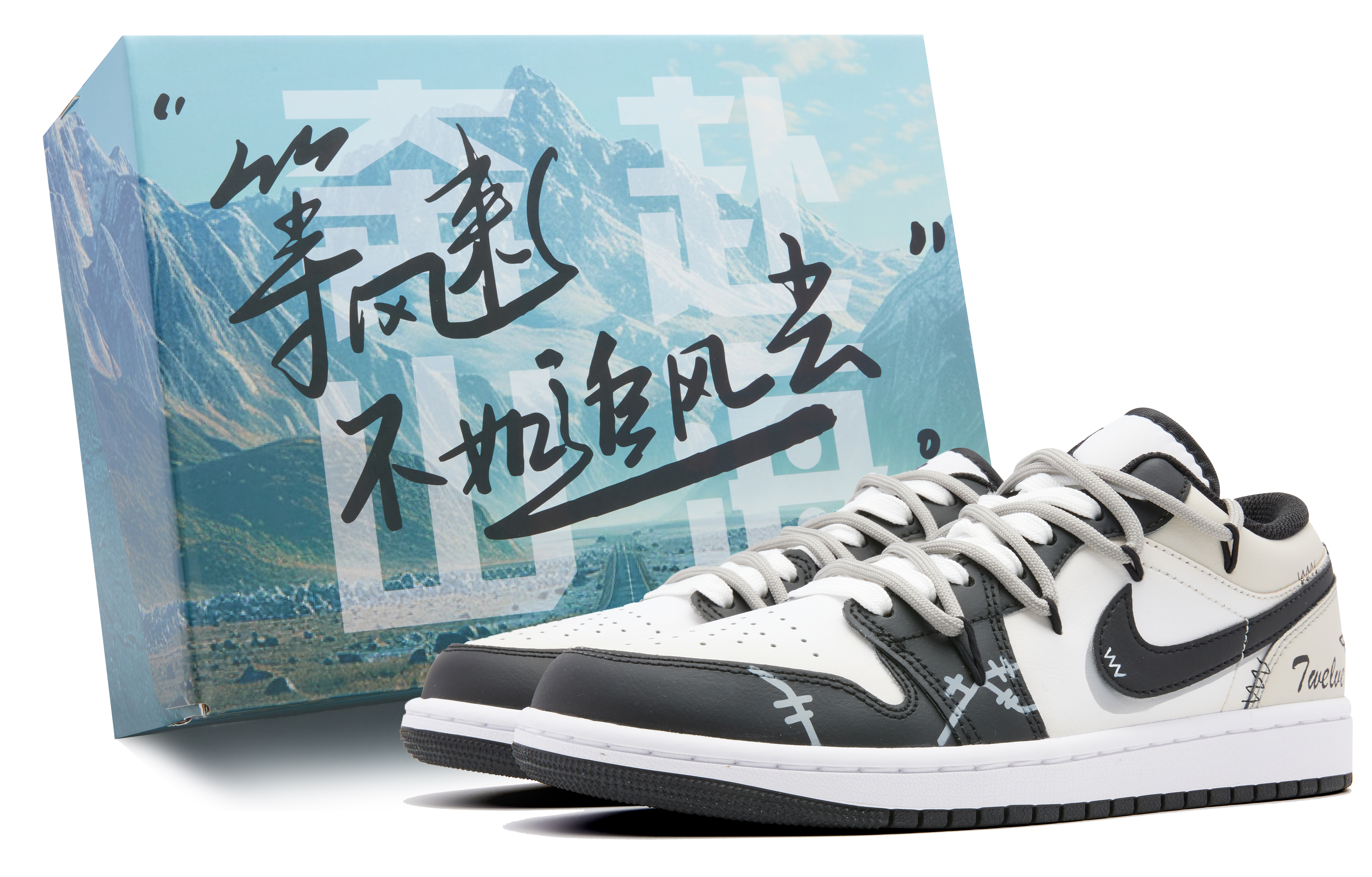 Jordan Air Jordan 1 Low Leather Cushioning Slip Resistant Low top Vintage Basketball Shoes Men’s Black Gray
