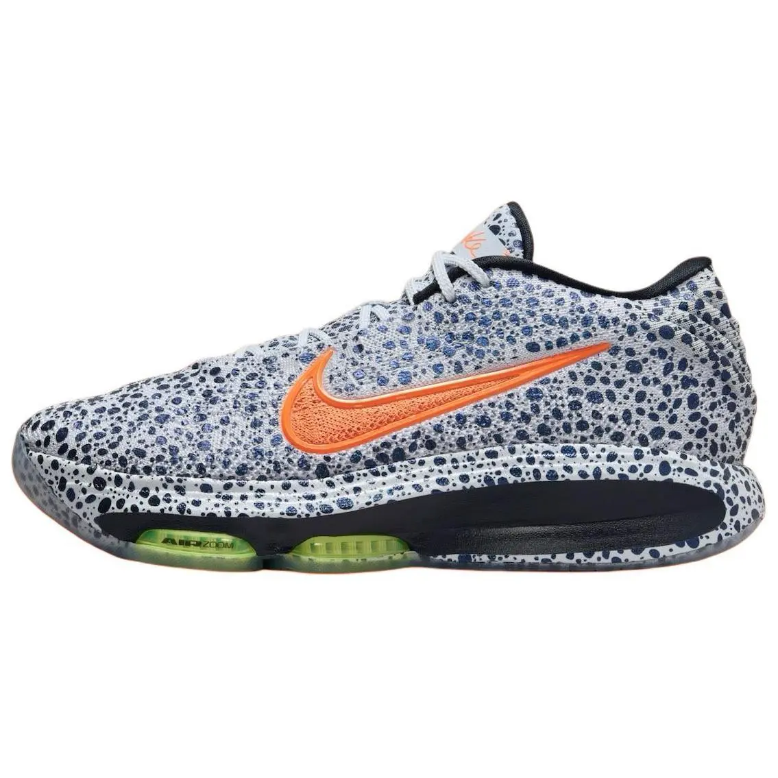 Nike GT Hustle 3 Safari Basketball Shoes Unisex Low Top White Blue Orange
