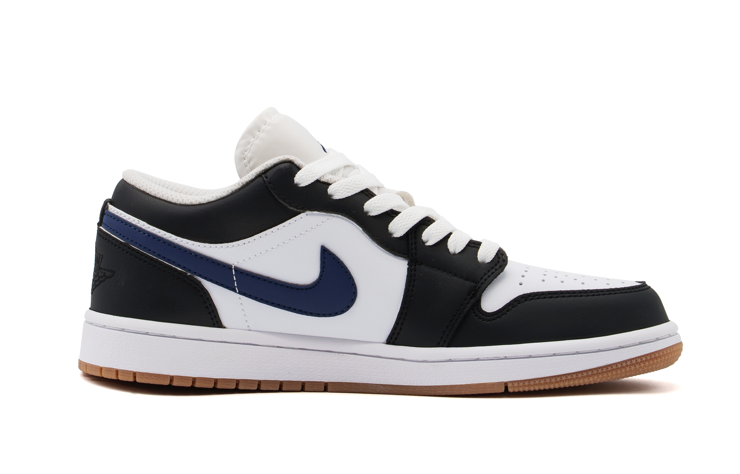 Jordan Air Jordan 1 Abrasion Resistant Low top Vintage Basketball Shoes Unisex Black Blue