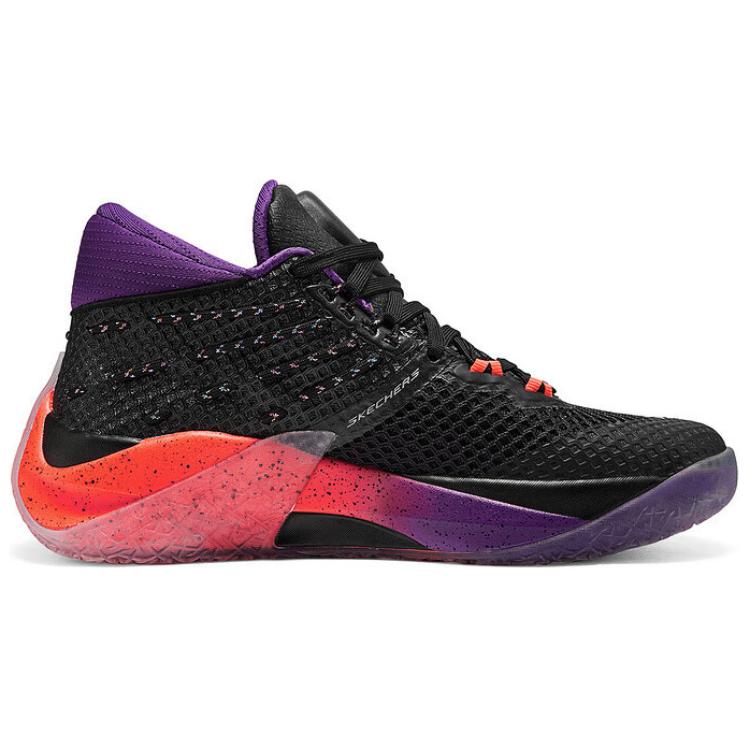 Skechers SKX Reign Abrasion Resistant Low top Basketball Shoes Men’s Black Purple Red