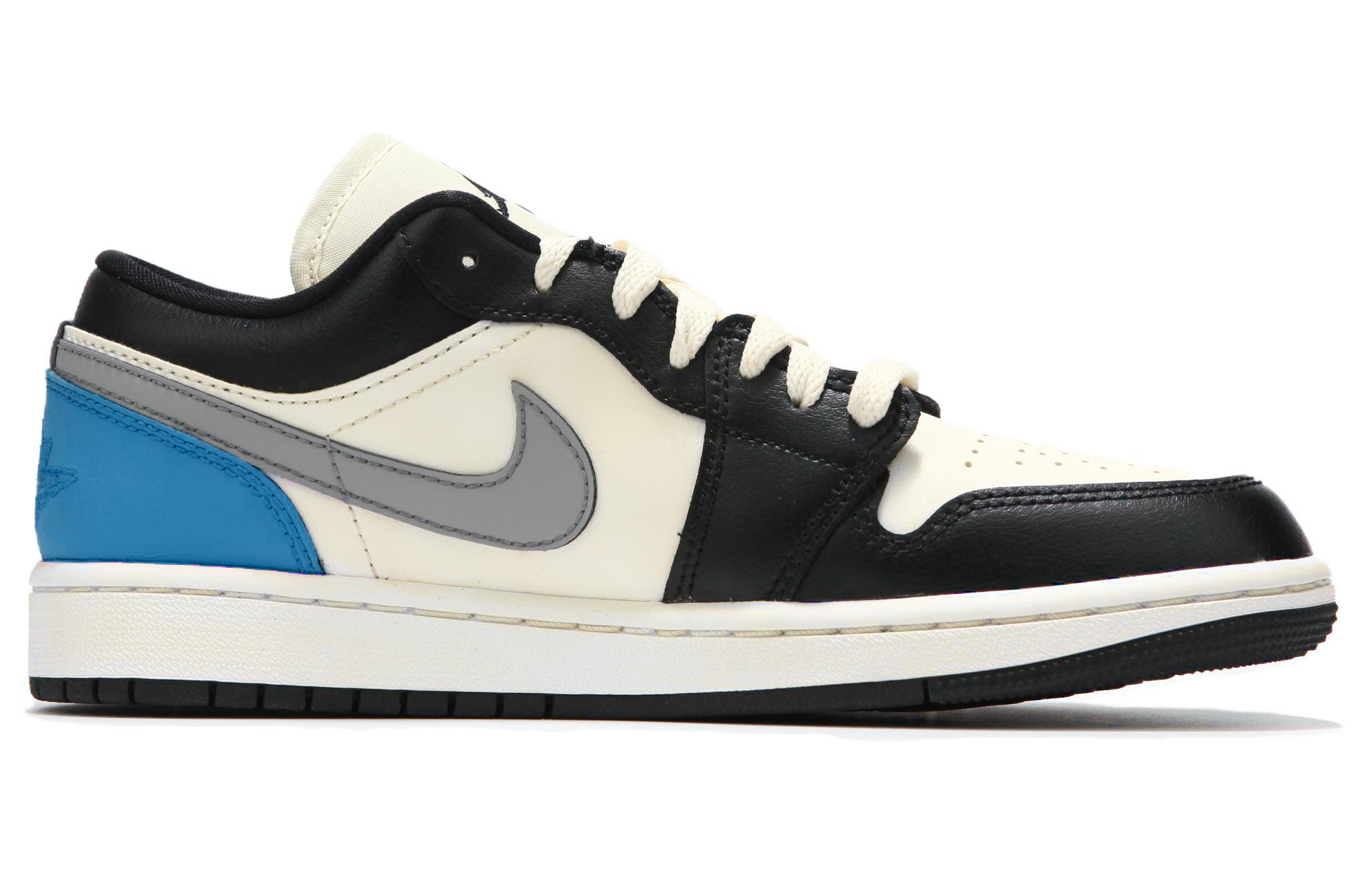 Jordan Air Jordan 1 Low Slip Resistant Abrasion Resistant Low top Vintage Basketball Shoes Men’s Black Blue