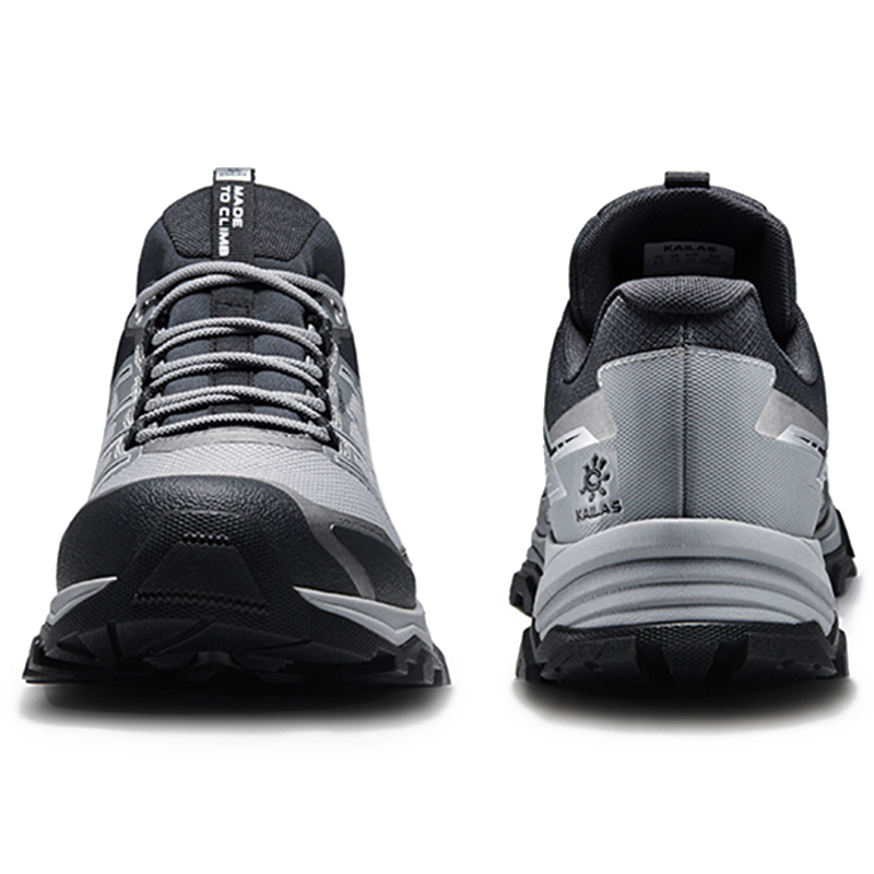 KAILAS Slip Resistant, Abrasion Resistant, Waterproof, And Breathable Low top Hiking Shoes Men’s Metallic Silver Gray