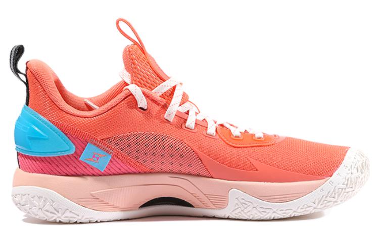 Li Ning Speed 7 Slip Resistant Abrasion Resistant Cushioning Low top Basketball Shoes Men’s Camellia Red
