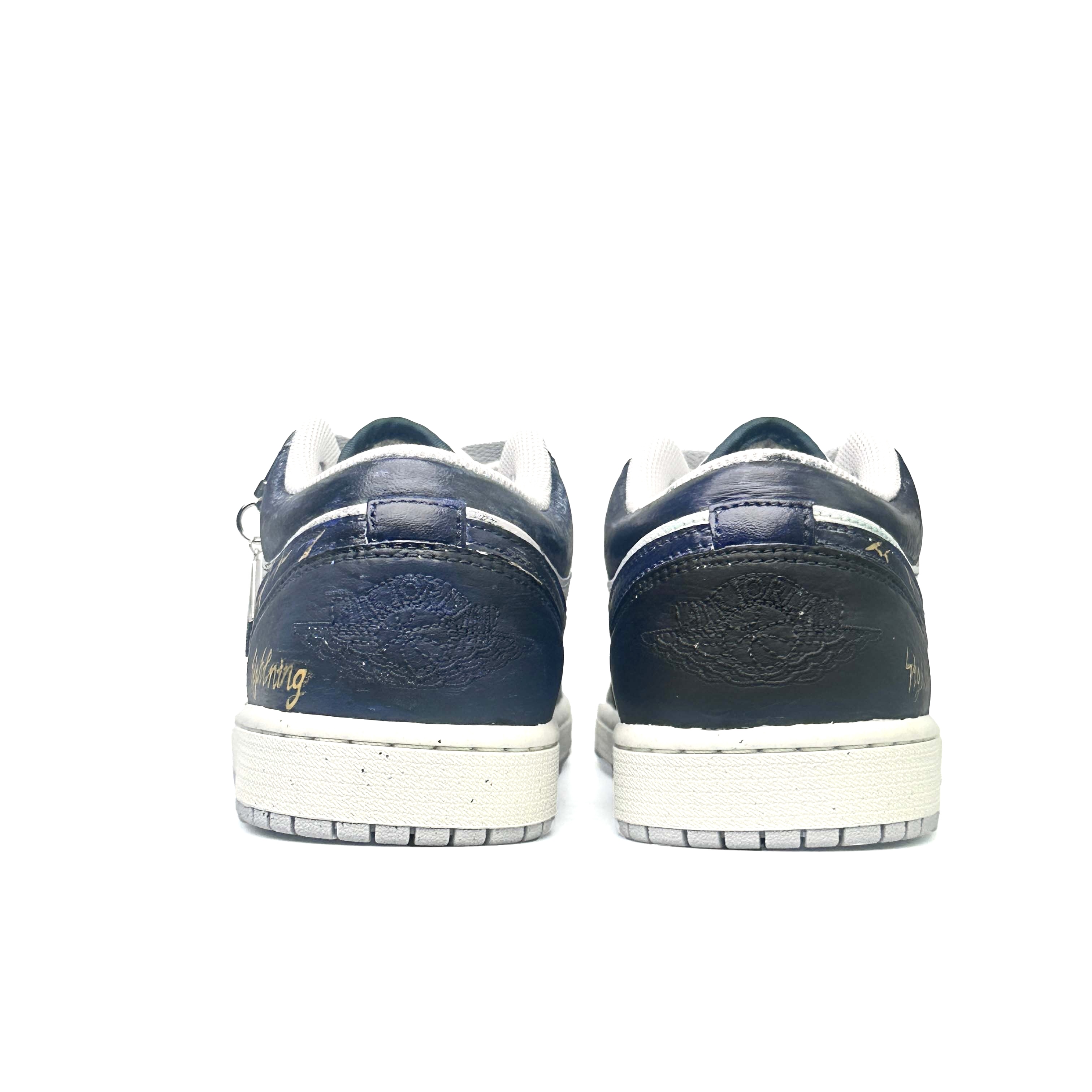 Jordan Air Jordan 1 Low top Vintage Basketball Shoes Unisex Purple Gold