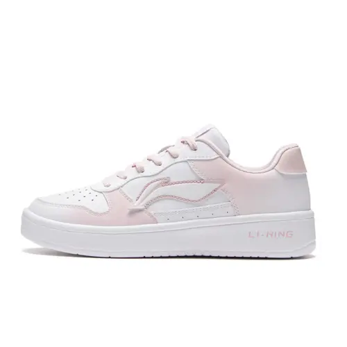 Li Ning Clear Peach Synthetic Leather Slip Resistant, Abrasion Resistant, Breathable Low top Skateboard Shoes Women's