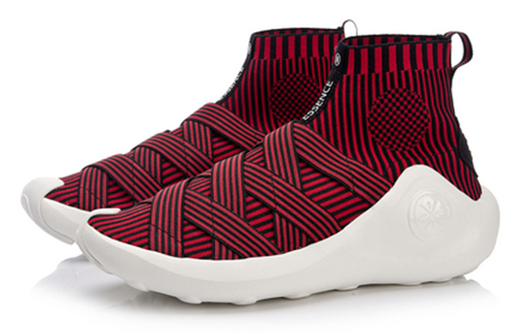 Li Ning Essence High top Vintage Basketball Shoes Men’s Black Red