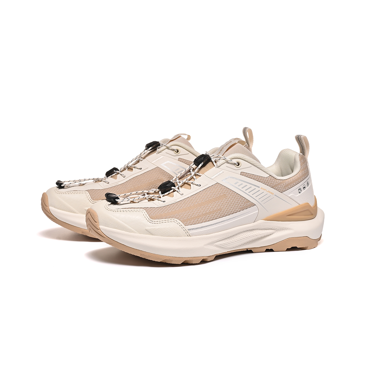TUTU Cushioning Abrasion Resistant Moisture Wicking Low top Hiking Shoes Unisex Ivory Yellow