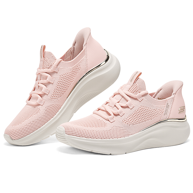 Skechers Bob’s Breathable, Abrasion Resistant, Lightweight Low top Training Shoes Women’s Light Pink