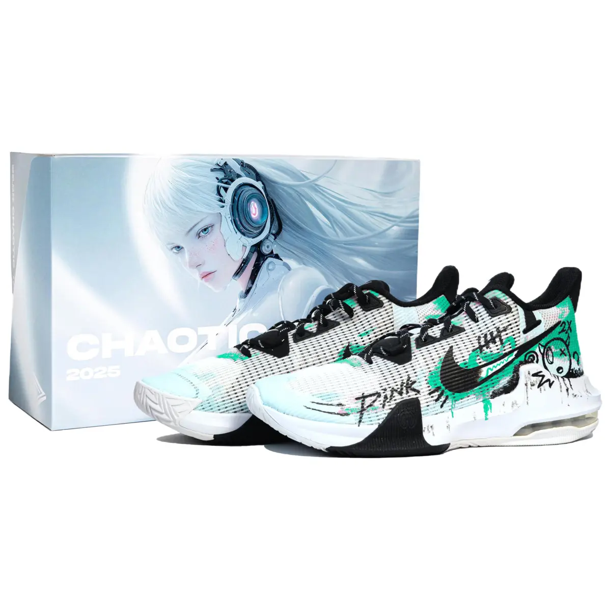 Nike Air Max Impact 3 Cushioning Low top Basketball Shoes Men's Blue Green White