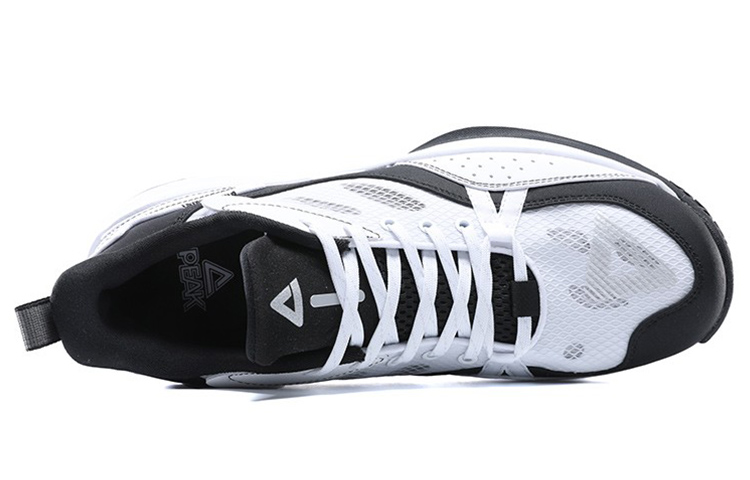 PEAK Cushioning Mid top Performance Basketball Shoes Men’s White Black