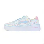Li Ning Floating Boat Mao Cool, Pink Blue Puppy Synthetic Leather Non slip Lightweight Low top Skateboard Shoes Women's