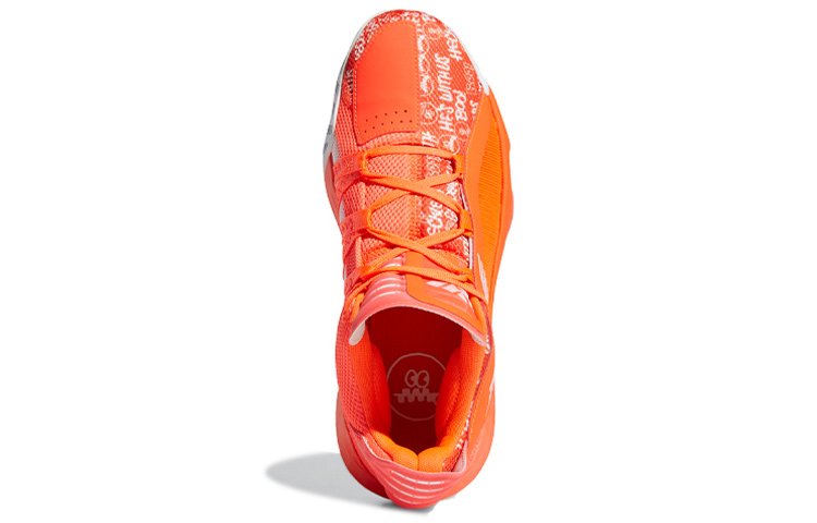 Мужские кроссовки adidas D lillard 6 (оранжевый и белый) — Оранжевый / белый — фото 5