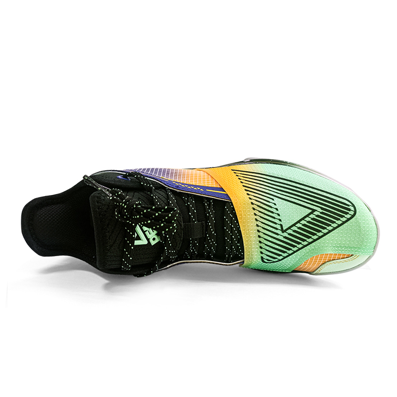 PEAK Taichi, Taichi Triangle Fabric Slip Resistant Abrasion Resistant Mid top Basketball Shoes Men’s Green Black