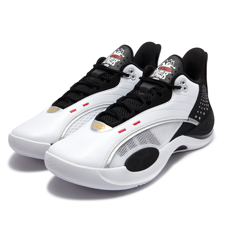 361° Cushioning Slip Resistant Abrasion Resistant Low top Basketball Shoes Men’s White Black