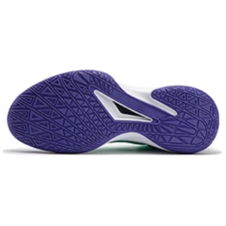 361° Comfortable And Breathable Abrasion Resistant Mid top Basketball Shoes Men’s Green Purple