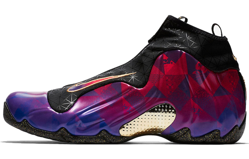 Nike Air Flightposite 2019 cny OG model Fengyi Baijiayi sports street mid-top retro basketball shoes men and women same style purple gradient