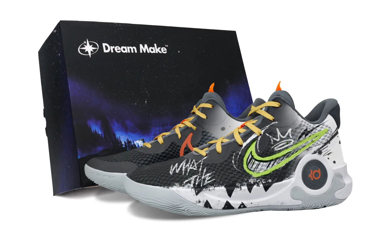 Nike KD Trey 5 IX SWAGGY Black Box Fabric Cushioning Slip Resistant Abrasion Resistant Mid top Basketball Shoes Unisex