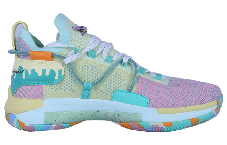 Li Ning Speed 6 Comfortable Cushioning Slip Resistant Abrasion Resistant High top Basketball Shoes Men’s Blue Pink