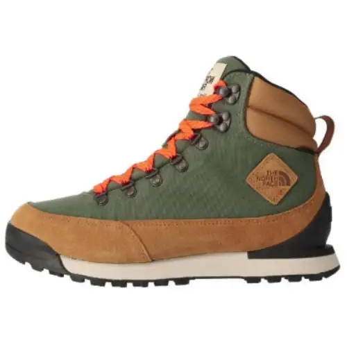 THE NORTH FACE Back To Berkeley 4 Wear resistant And Lightweight High top Hiking Shoes Men's Brown Green Japan Version