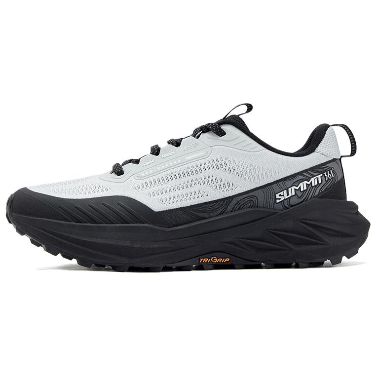 361° Yushan 3.0 Cushioning Abrasion Resistant Rebound Low top Mountaineering Shoes Men’s Photon Gray Obsidian Black