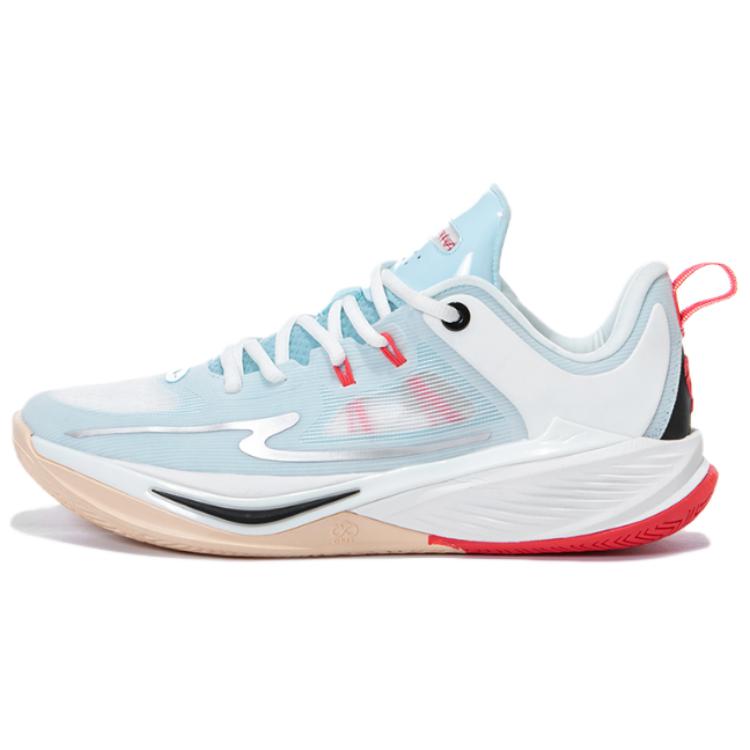Erke Obedient And Humble Comfortable Slip Resistant Low top Basketball Shoes Men’s White Blue