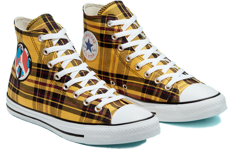 Кеды Converse Chuck Taylor All Star Plaid (черно-желтые) — Чёрный / жёлтый — фото 2