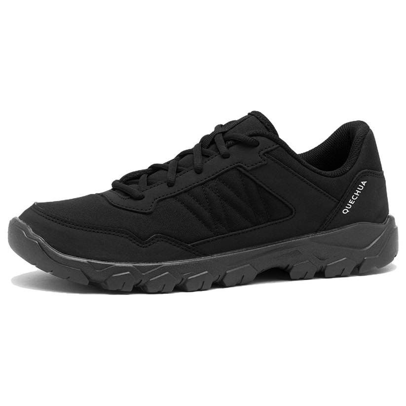 DECATHLON NH500 Comfortable Cushioning Slip Resistant Abrasion Resistant Lightweight Low top Hiking Shoes Men’s Black
