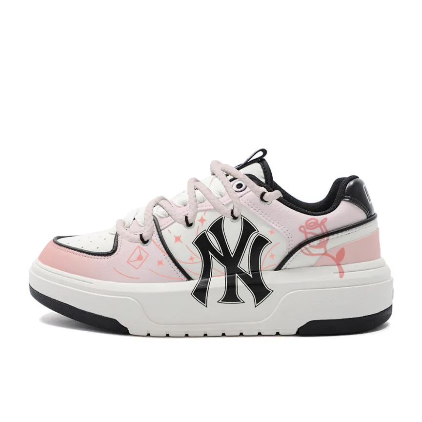 MLB Chunky Liner Pu Coverage Abrasion Resistant Coverage Abrasion Resistant Low top Skateboard Shoes Unisex Pink