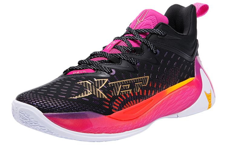 XTEP Monster 3.0 Mid top Performance Basketball Shoes Men’s Black Purple