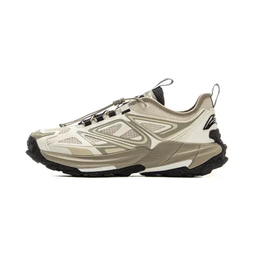 Li Ning Outdoor CF Tracing, Yijie 2.0 V2 Slip Resistant Abrasion Resistant Low top Hiking Shoes Unisex Beige Umber