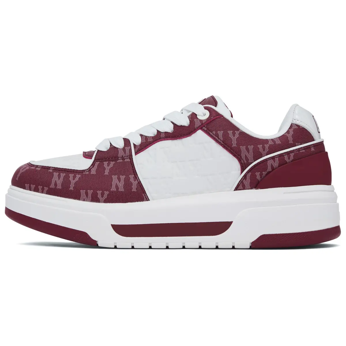 MLB Chunky Liner Synthetic Leather Low top Skateboard Shoes Unisex Dark Red