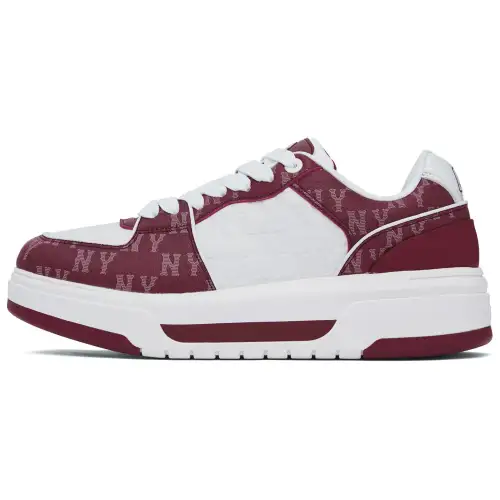 MLB Chunky Liner Synthetic Leather Low top Skateboard Shoes Unisex Dark Red