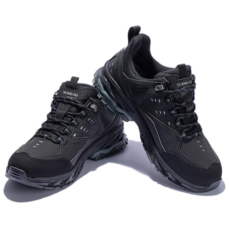 TOREAD Slip Resistant Abrasion Resistant Low top Hiking Shoes Men’s Black