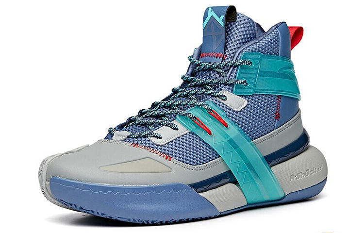 Anta Crazy 4 High top Performance Basketball Shoes Men’s Blue Gray