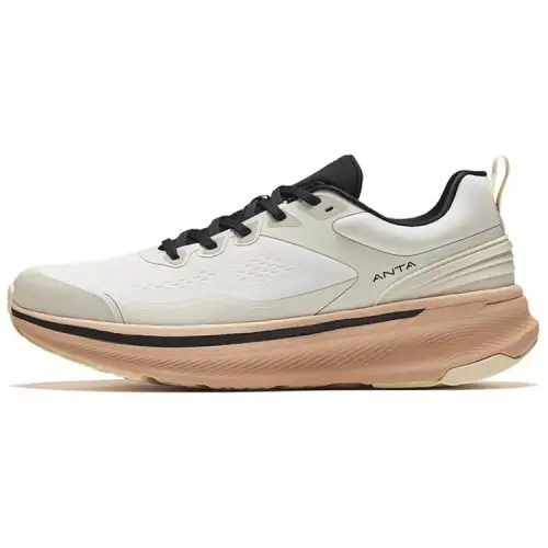 Anta Slip Resistant Abrasion Resistant Slip Resistant Abrasion Resistant Low top Training Shoes Men's White Beige