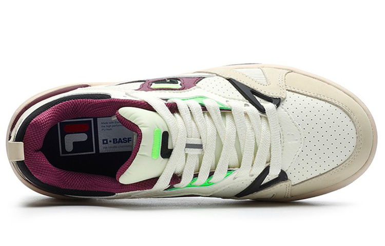 FILA FUSION Smash Leather Low top Vintage Basketball Shoes Women’s White Purple