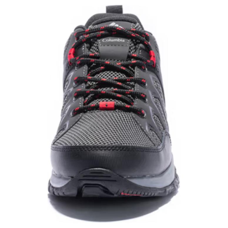 Columbia Slip Resistant Abrasion Resistant Low top Hiking Shoes Men’s Dark Gray Red