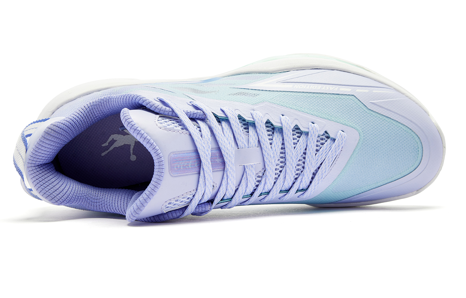 QIAODAN Low top Basketball Shoes Men’s Yi Purple Light Green