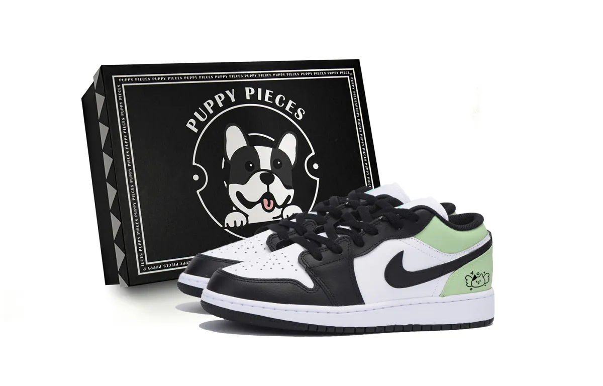 Jordan Air Jordan 1 Vintage Basketball Shoes Men's Low Top Black Green