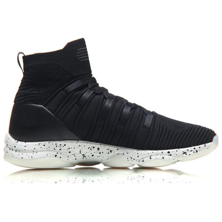 Li Ning Slip Resistant Abrasion Resistant Slip Resistant Abrasion Resistant High top Training Shoes Unisex Black