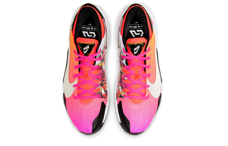Мужские кроссовки Nike Freak 2 Zoom EP (оранжевый / фиолетовый) — фото 4