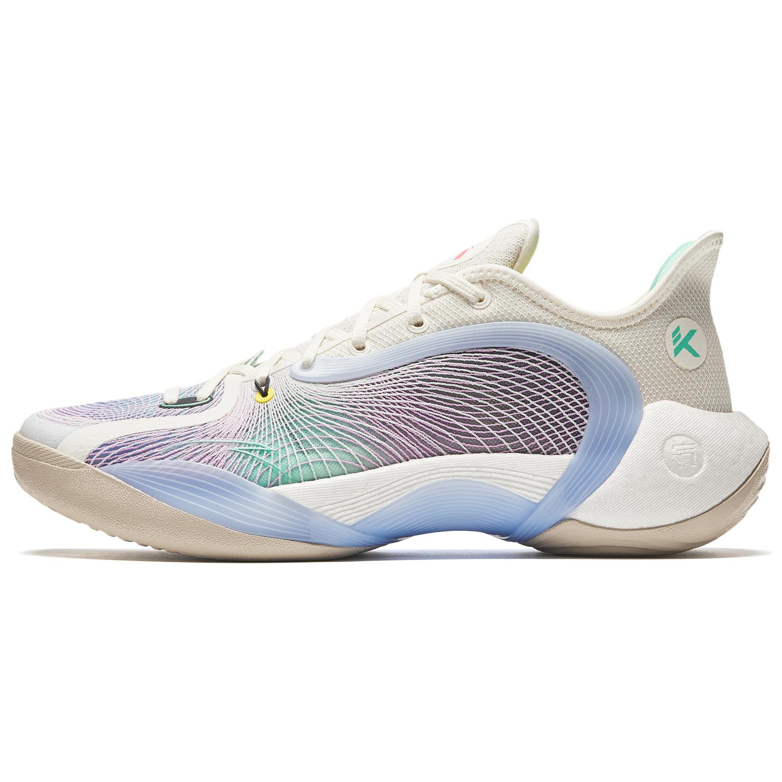 Anta 3 Point Rain 2 Cushioning Slip Resistant Low top Basketball Shoes Men's White Gray Blue