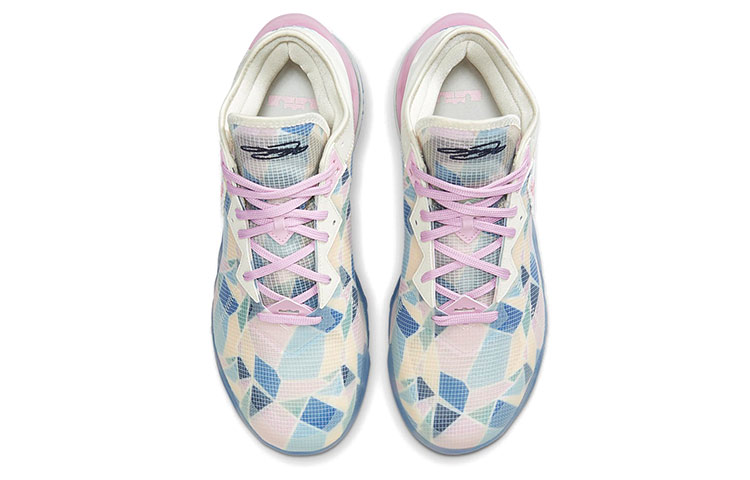 Кроссовки Nike Lebron 18 Cherry Blossom (синий / белый / розовый) — фото 4