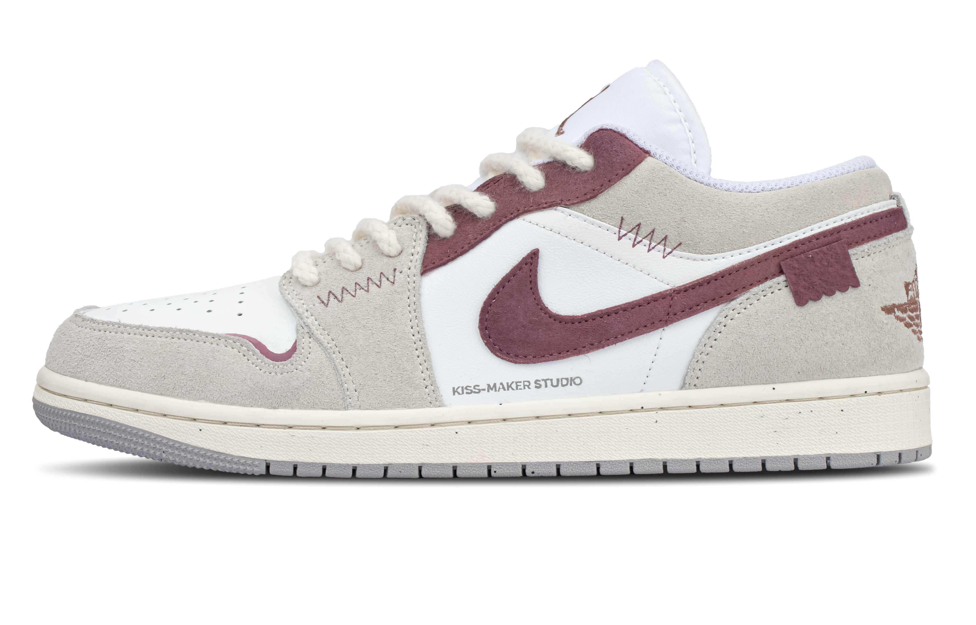 Jordan Air Jordan 1 Low top Vintage Basketball Shoes Unisex Ecru